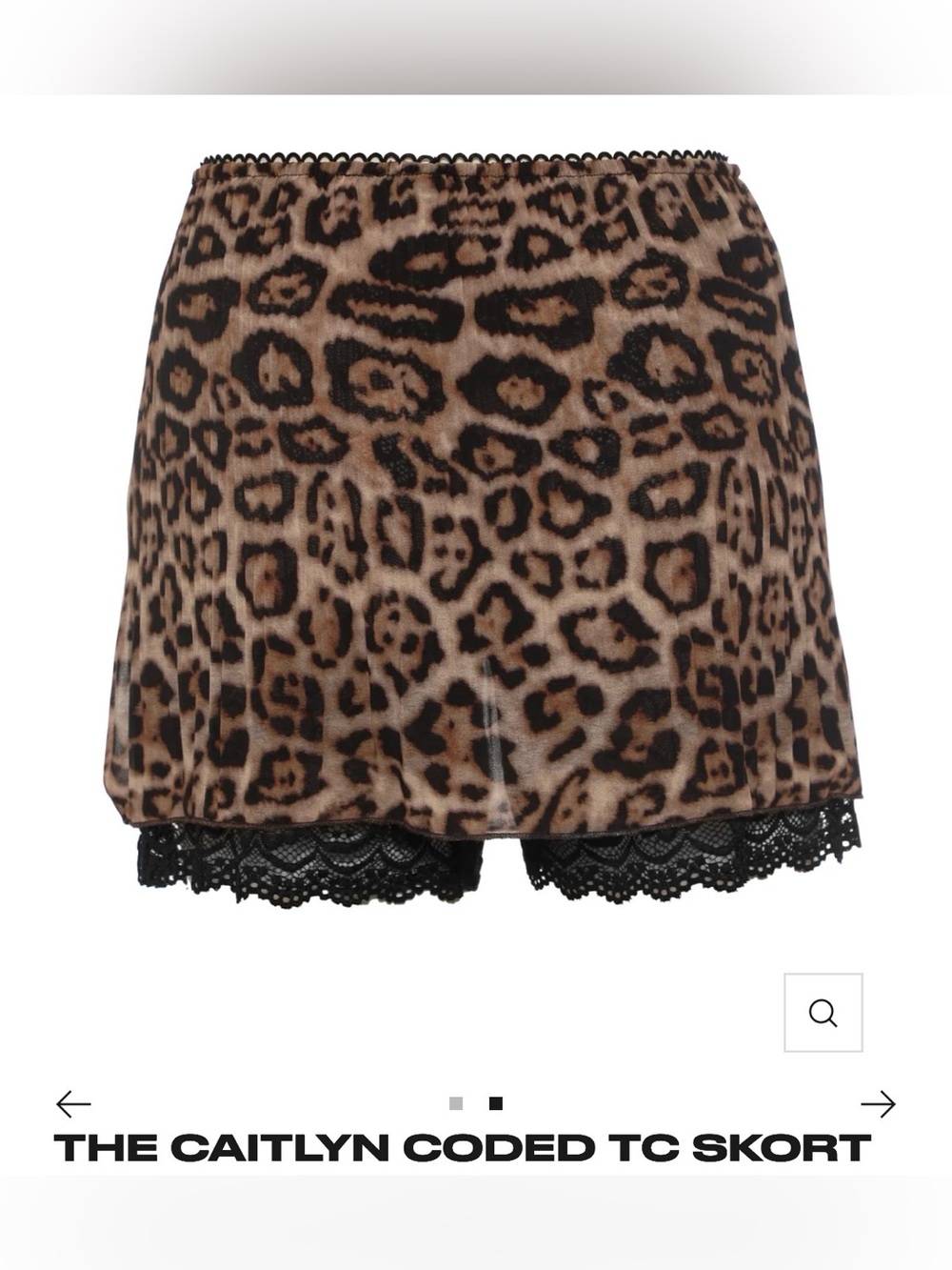 NWT BOYS LIE Cheetah Skort S